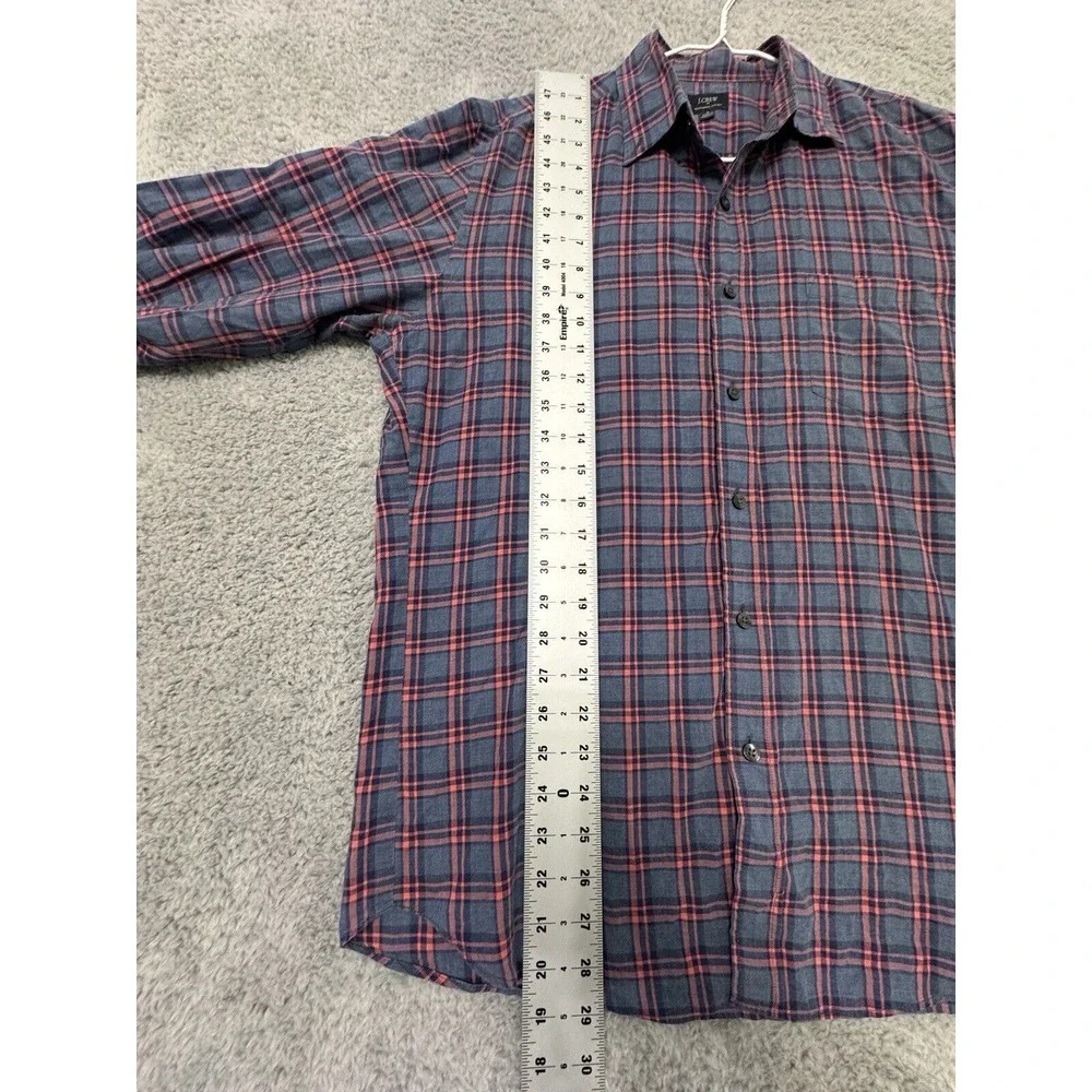 J. Crew Shirt Mens Medium Heathered Plaid Long Sleeve‎ Button Down Cotton